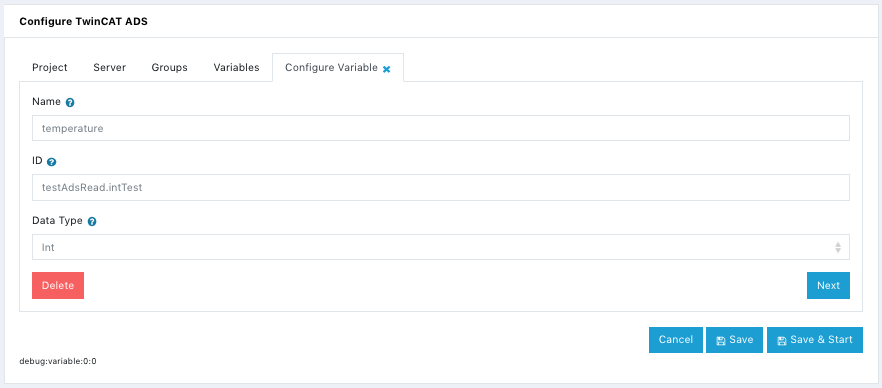 Add variables