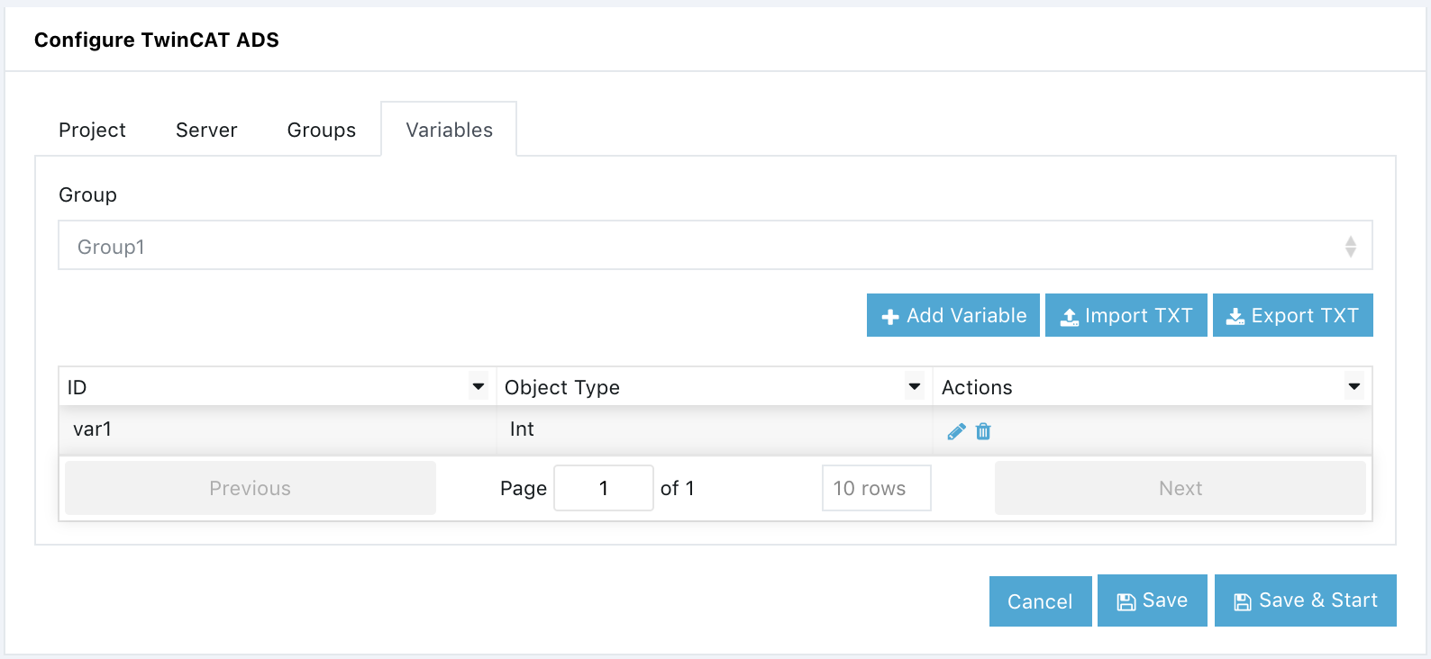 Add variables