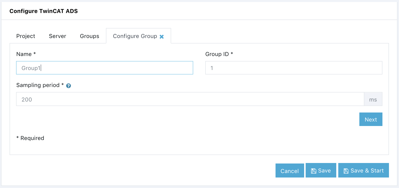 Group Configuration