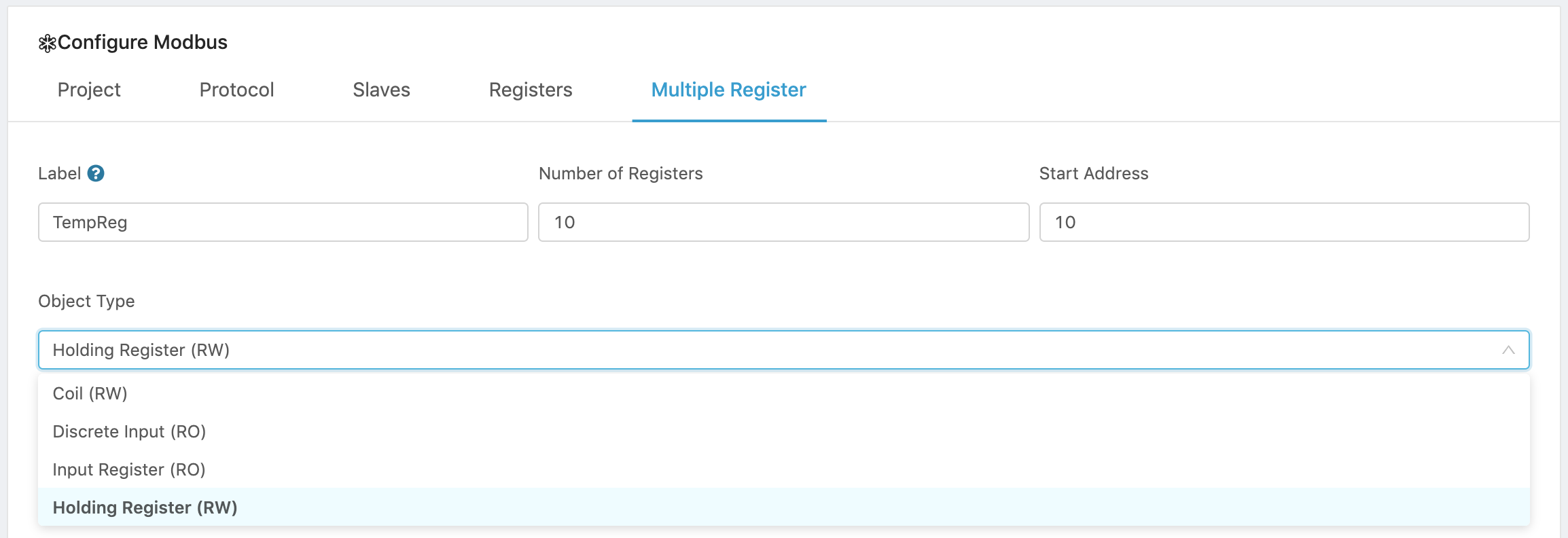 Multi Reg Object Type