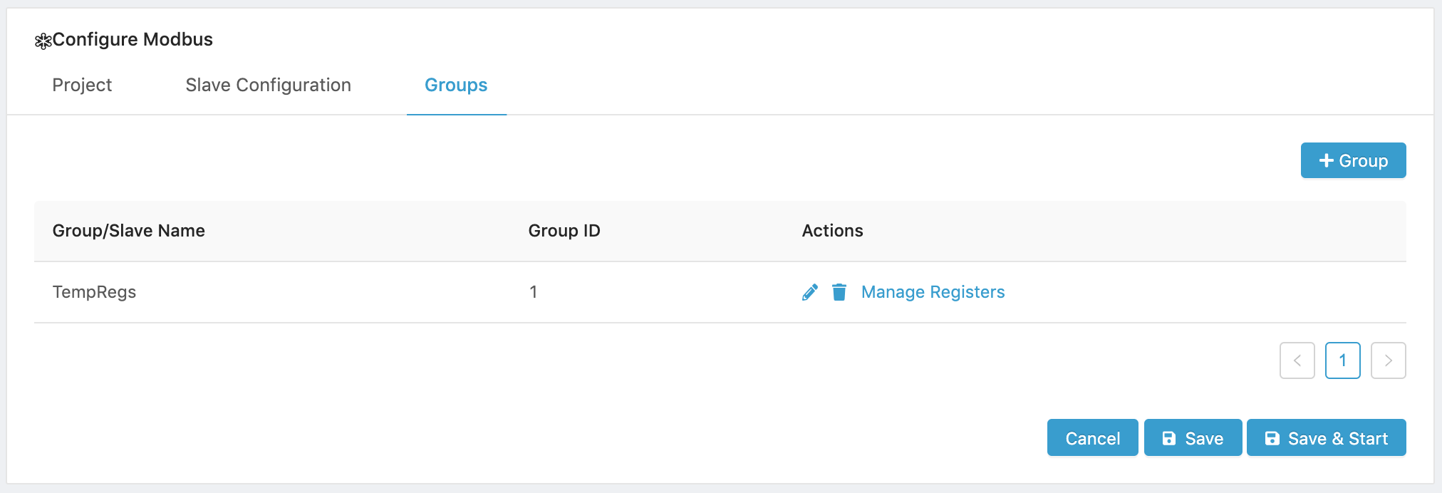 Groups Manage registers