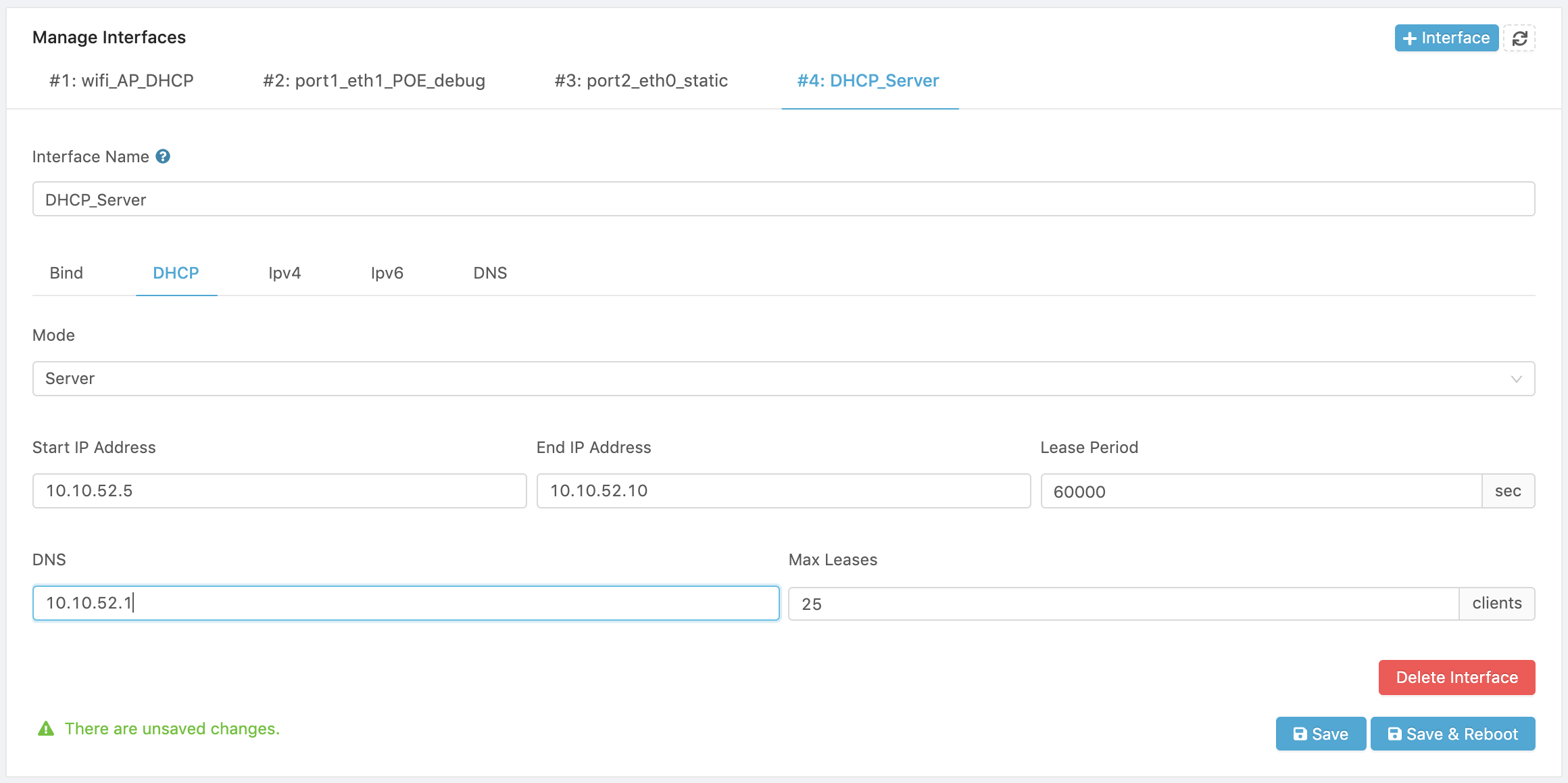 DHCP server