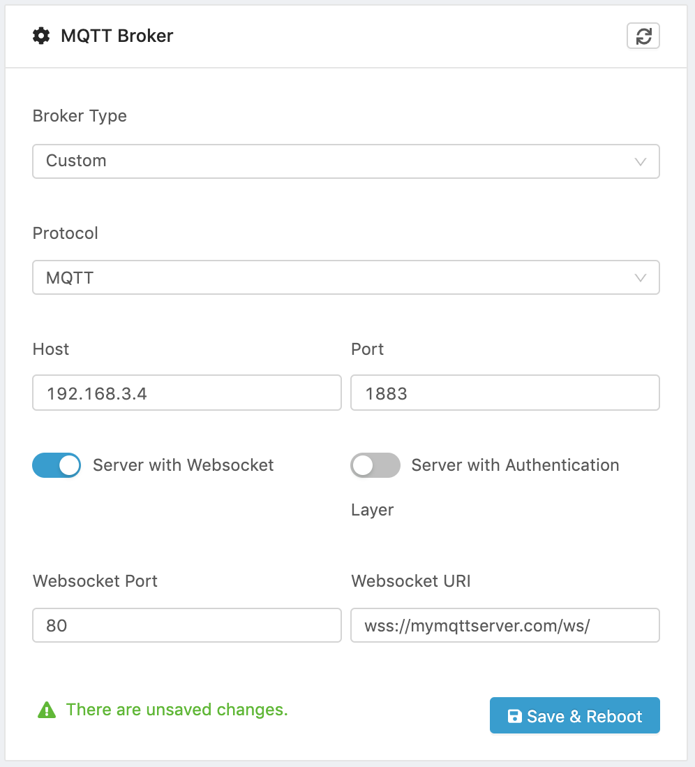 Custom broker with WebSockets