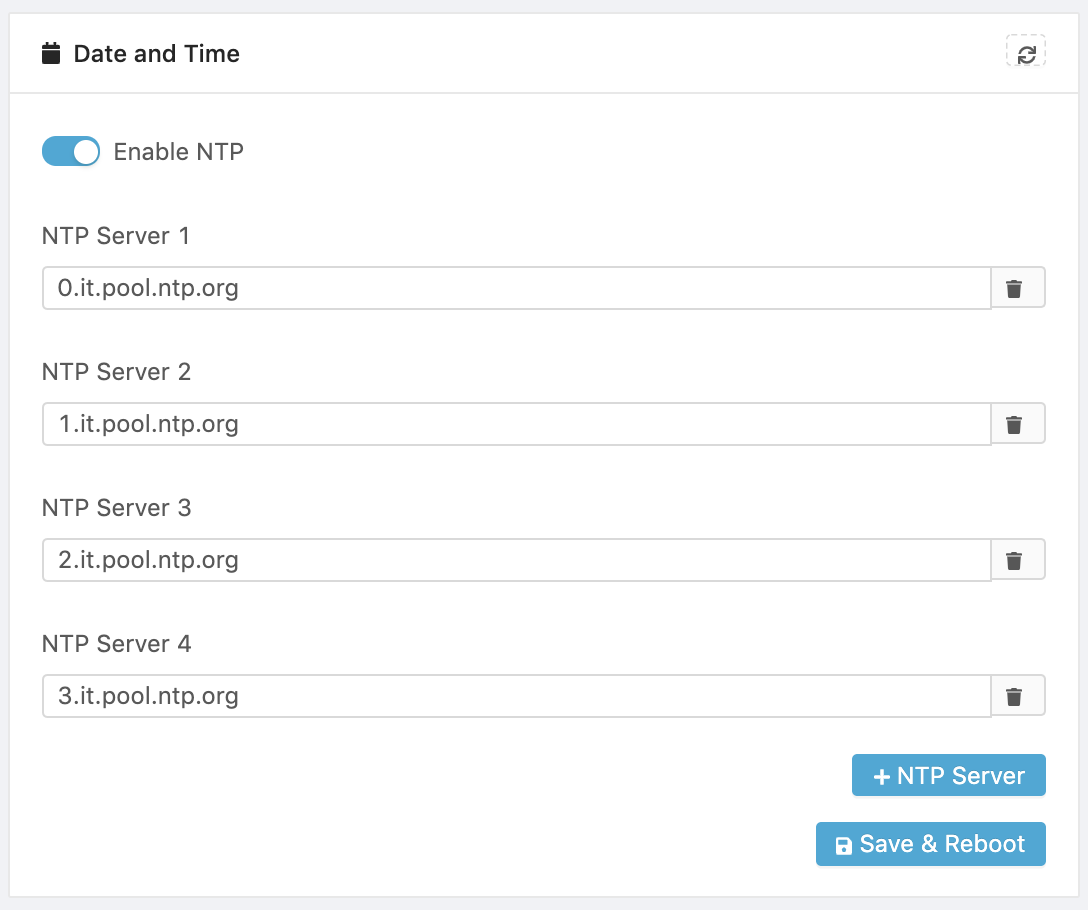 Set NTP Server