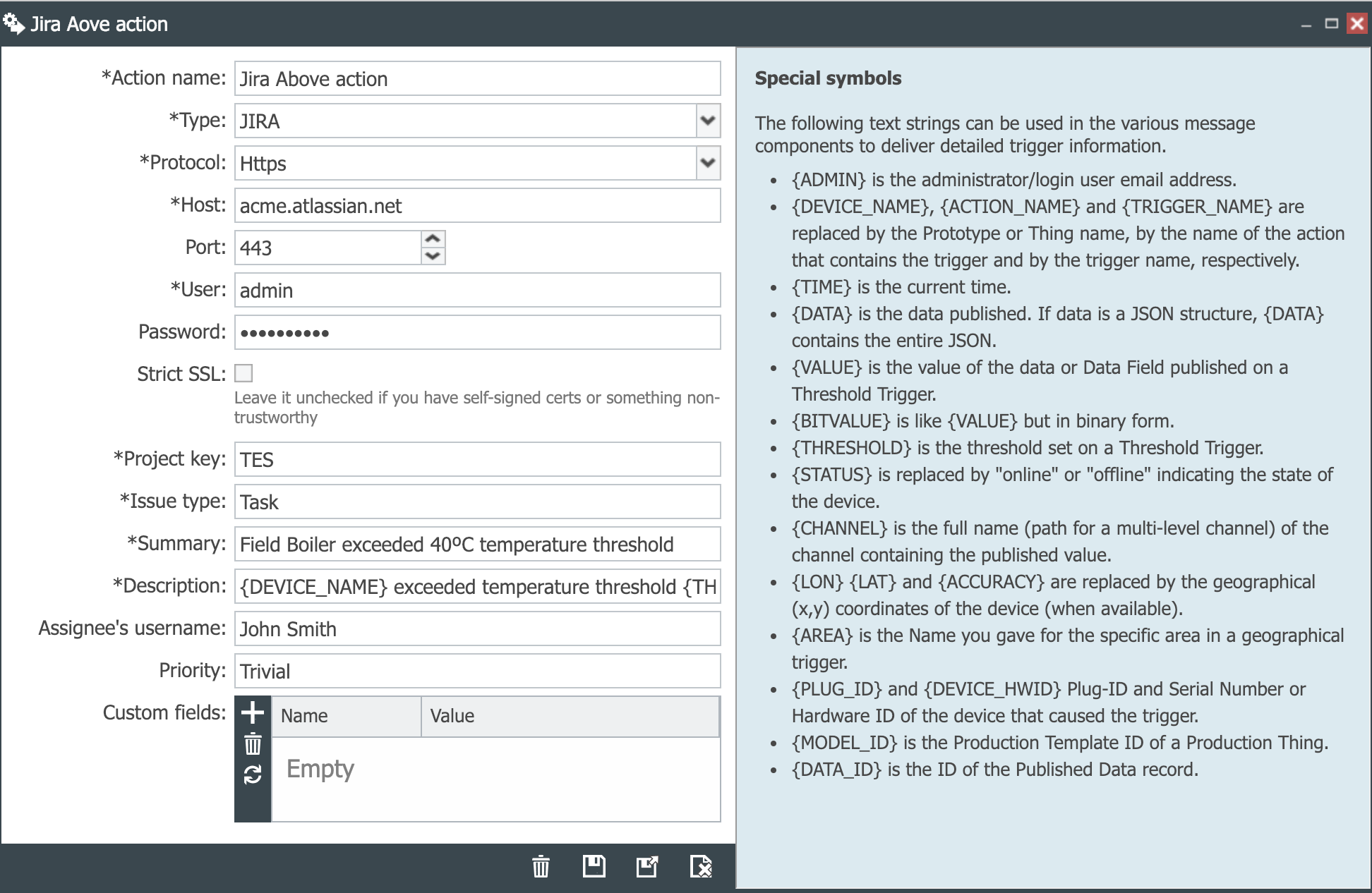 Jira Ticket Template